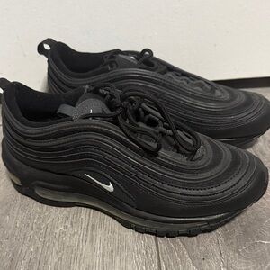 Nike Kids size Black Air Max 97 Sneakers with Silver Swoosh